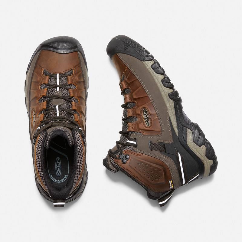 Keen Targhee III Mid Waterproof Wanderstiefel Herren DE-56973 Chestnut/Mulch - Keen Herrenschuhe Bra